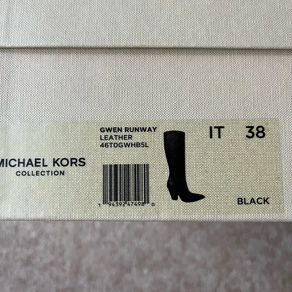 Michael Kors Collection Gwen Black Western Tall Boot 38 - Picture 7 of 12